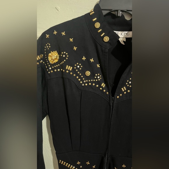 The Icing Vintage Black Jumpsuit with Gold Accent - Picture 7 of 13